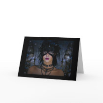 Ghost in the garden greeting card
