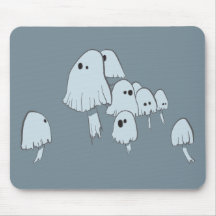 Ghost Mushrooms Mouse Pads