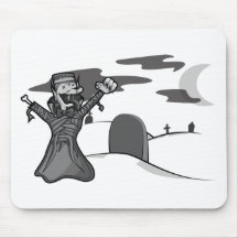 Ghost of The Zombie Count Frankenwolf Mummy Mousepads