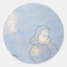 Ghost Round Stickers
