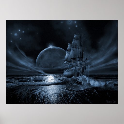 Ghost ship series: Full moon rising Posters