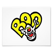 Ghost yellow BOO graphic Photo Print