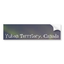 Ghostly Glow; Yukon Territory Souvenir Bumper Sticker