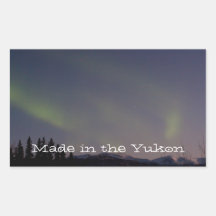 Ghostly Glow; Yukon Territory Souvenir Sticker
