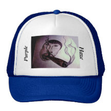 ghostly purple haze mesh hat