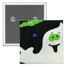Ghostly Trick or treat Pinback Button