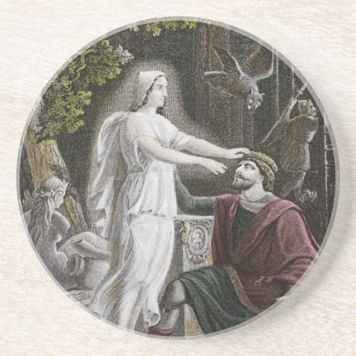 Ghostly Woman Drink Coaster