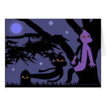 Ghosts and Tombstone Halloween Greeting Card