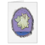 Ghosts dancing history the past haunting fun art greeting card