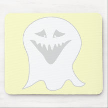 Ghoul Ghost. Grey and White. Mouse Pads