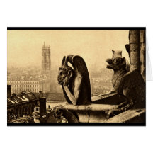 Ghoul Notre Dame, Paris France 1912 Vintage Cards