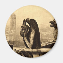 Ghoul Notre Dame, Paris France 1912 Vintage Magnet