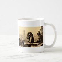 Ghoul Notre Dame, Paris France 1912 Vintage Mugs
