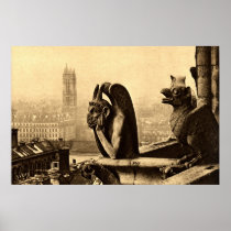 Ghoul Notre Dame, Paris France 1912 Vintage Poster
