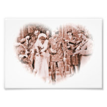 GI vintage et jeune mariée "de riz de lancement" Photographes