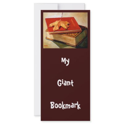 GIANT BOOKMARK: ART: BOOKS: LEAF CUSTOM RACK CARDS by joyart