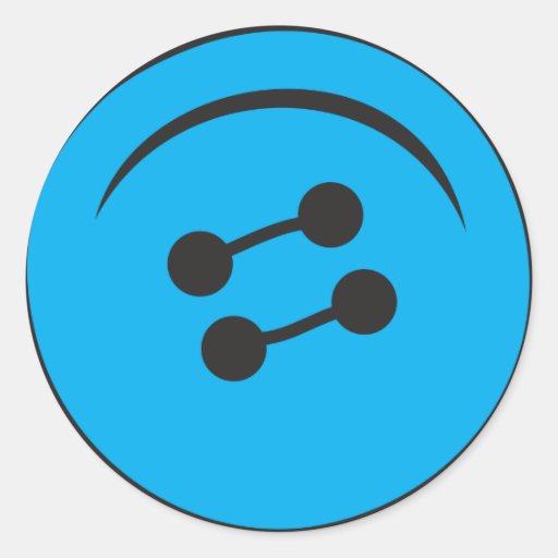 Giant Button Round Stickers