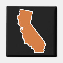 Giant California With Border Refrigerator Magnet