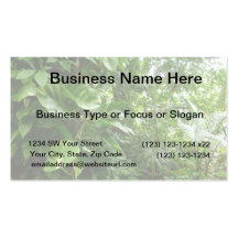 Giant Leaves Jungle View Plant Photograph Business Card Template