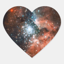 Giant Nebula Star Cluster Space Heart Sticker