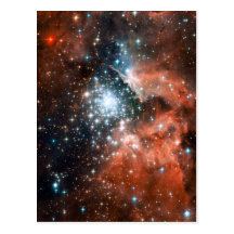 Giant Nebula Star Cluster Space Postcard