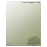 Giant Oak on a Field of Green Customized Letterhead