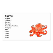 Giant octopus business cards