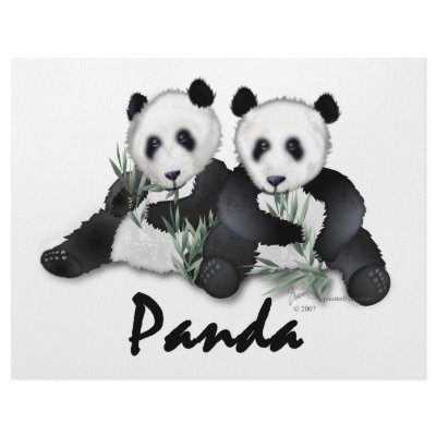Giant Panda Bears Customized Letterhead by Paintedlynx