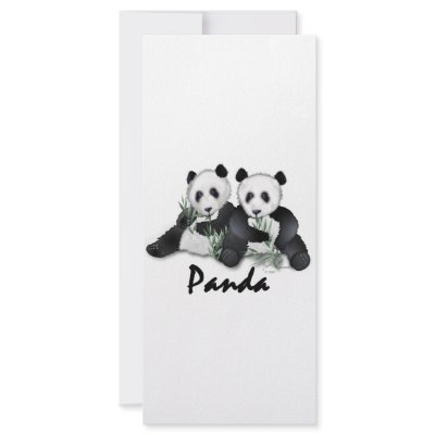 Giant Panda Bears Custom Rack Card by Paintedlynx