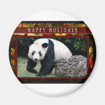 Giant Panda or Baby Panda St. Patrick's magnet