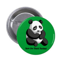 Giant Pandas Pinback Buttons