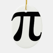 Giant "Pi" Symbol Christmas Tree Ornament