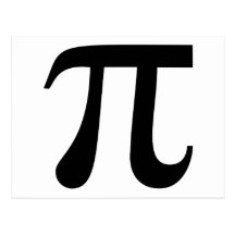 Giant "Pi" Symbol Postcard