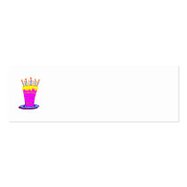 Giant Pink Birthday Cake Business Card Templates