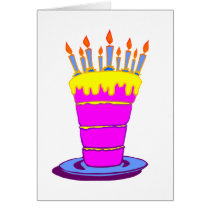 Giant Pink Birthday Cake cards