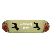 Giant Schnauzer - Autumn Flower Design Skate Board Decks