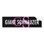 Giant Schnauzer Breed Monogram bumper stickers