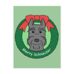Giant Schnauzer Christmas Postcards