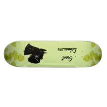 Giant Schnauzer ~ Green Leaves Design Skate Decks