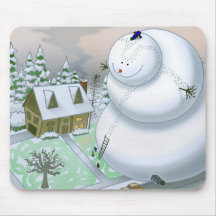 Giant Snowman Mousepad