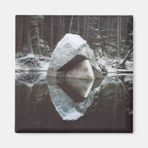 Giant Stone Reflection Refrigerator Magnets