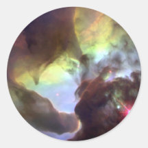Giant Twisters in the Lagoon Nebula Round Stickers