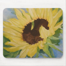 giant yellow sunflower mouse pad