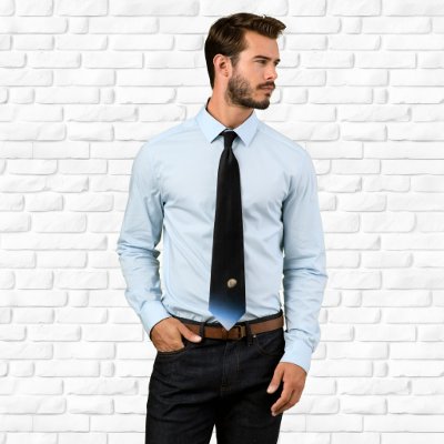 Gibbous Moon from Orbit Tie by annaleeblysse