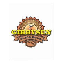 Gibby Sun Booze and Beer Post Card