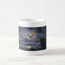 Gibraltar by Night Ivan Aivasovsky seascape waters Mugs