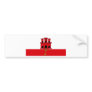 Gibraltar Flag  GI Bumper Sticker