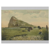 Gibraltar Rock From Neutral Ground, Vintage Flyer Design