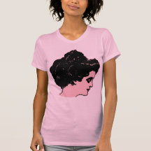 Gibson Girl Graphic Tee in Pink and Black