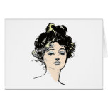 Gibson Girl Head Designs Greeting Card